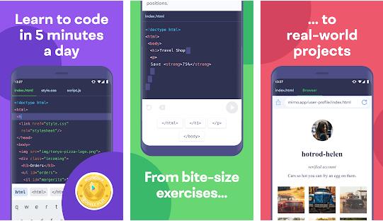 Mimo: Best Coding learning & Learn coding in JavaScript, Python and HTML